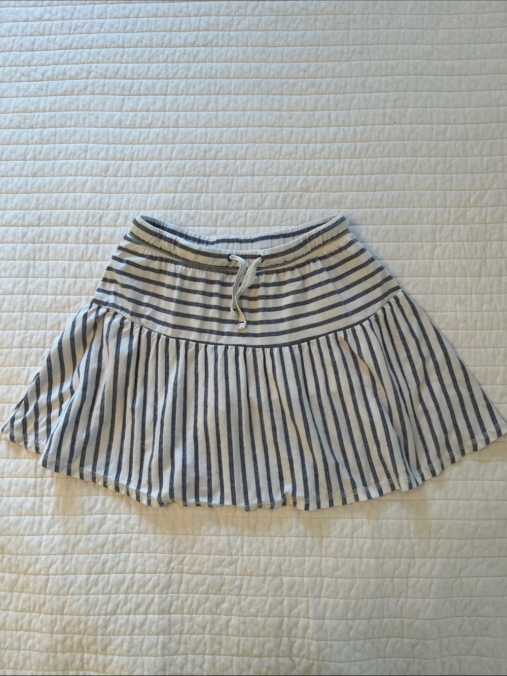 Cat & Jack Grey and White Striped Circle Skort
